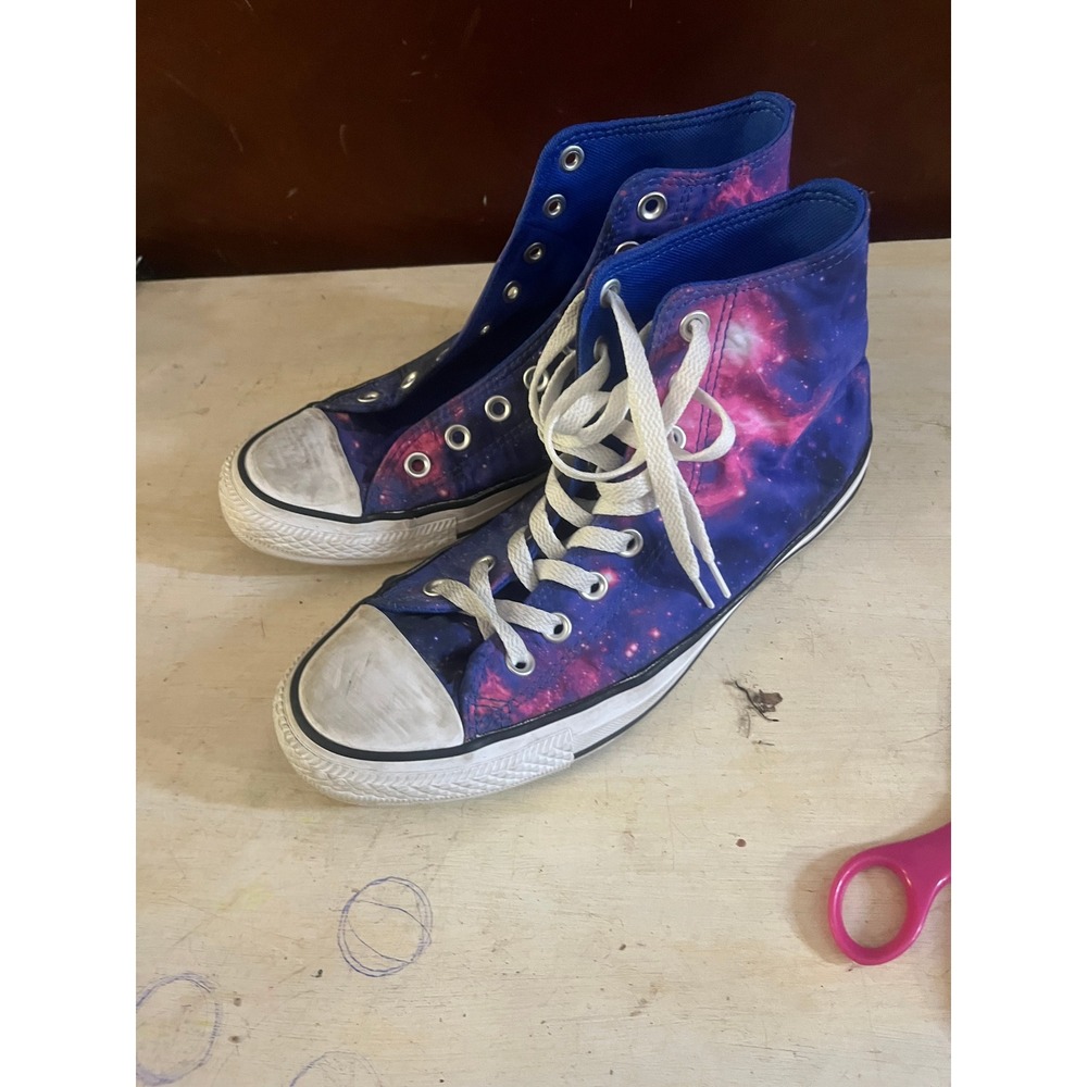 Converse Chuck Taylor All Star Galaxy Nebula H Top Sneakers Purple Blue Mens 7.5